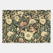 Blumenmuster im viktorianischen Stil Geschenkpapier Set (Vorderseite)