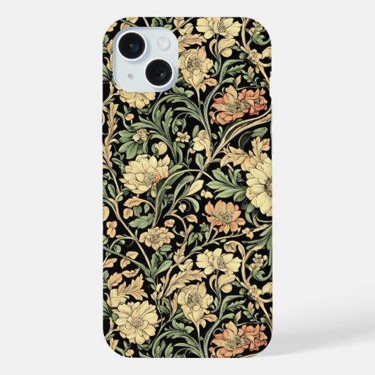 Blumenmuster im viktorianischen Stil iPhone Hülle (Rückseite)