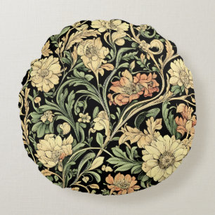 Blumenmuster im viktorianischen Stil  Rundes Kissen