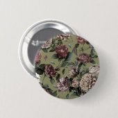 Blumenmuster im Vintage-Stil Button (Vorne & Hinten)