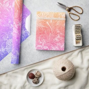Blumenmuster im Vintage-Stil Geschenkpapier