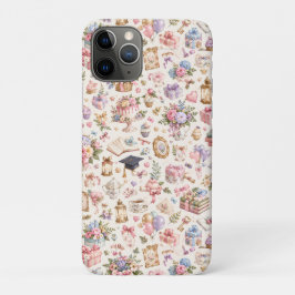 Blumenmuster im Vintage-Stil mit pastellfarbenen B Case-Mate iPhone Hülle