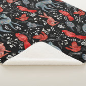 Blumenmuster im Volkskunststil Sherpadecke (3/4)