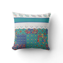 Blumenmuster-Imitate Patchwork auf Aquamarinen, Im