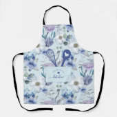 Blumenmuster-Imitate Stitched Pocket Spoon & Whisk Schürze (Vorderseite)