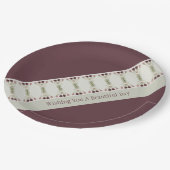 Blumenmuster in abgeschrägten Farben Pappteller (Schrägansicht)