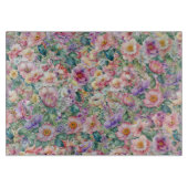 Blumenmuster in Aquarellfarben, Blumenhintergrund Schneidebrett (Vorderseite)