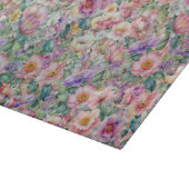 Blumenmuster in Aquarellfarben, Blumenhintergrund Schneidebrett (Ecke)