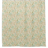 Blumenmuster in Beige und Salbei Duschvorhang (Vorderseite)