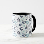 Blumenmuster in blau und grau tasse (VorderseiteRechts)