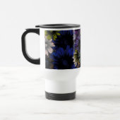 Blumenmuster in Blau und Orange Reisebecher (Links)