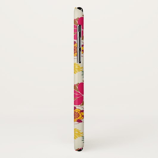 Blumenmuster in der Retro Art Case-Mate iPhone Hülle (Hinten/Links)