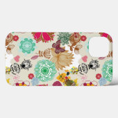 Blumenmuster in der Retro Art Case-Mate iPhone Hülle (Rückseite (Horizontal))