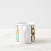 Blumenmuster in der Retro Art Espressotasse (Rückseite)