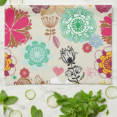 Blumenmuster in der Retro Art Handtuch (Gefaltet)