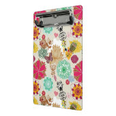 Blumenmuster in der Retro Art Mini Klemmbrett (Gewinkelt2)