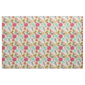 Blumenmuster in der Retro Art Stoff (Fat Quarter (45,7 x 55,9 cm))