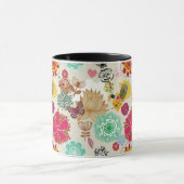 Blumenmuster in der Retro Art Tasse (Zentrum)