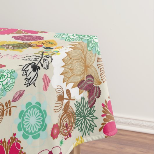 Blumenmuster in der Retro Art Tischdecke (Beispiel)