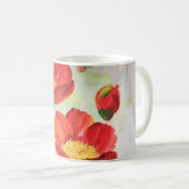 Blumenmuster in Form einer Abstraktion. Design Kaffeetasse (VorderseiteRechts)