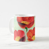 Blumenmuster in Form einer Abstraktion. Design Kaffeetasse (Vorderseite Links)