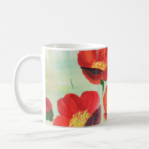 Blumenmuster in Form von Abstraktion. Muster Kaffeetasse