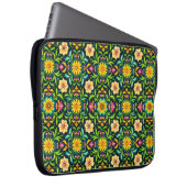 Blumenmuster in lebendigen Farben Laptopschutzhülle (Vorne Rechts)