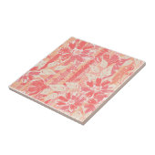 Blumenmuster in modischen Pfirsichfarben Fliese (Seite)