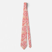 Blumenmuster in modischen Pfirsichfarben Krawatte (Vorderseite)
