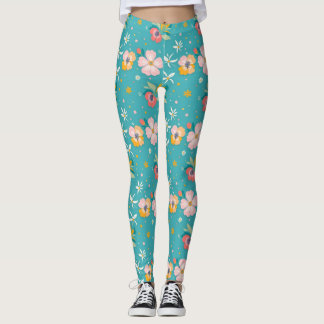 Blumenmuster in Pastellfarben Leggings