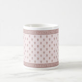 Blumenmuster in Pilzrosa Kaffeetasse (Mittel)