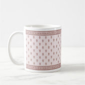 Blumenmuster in Pilzrosa Kaffeetasse (Links)