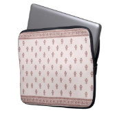Blumenmuster in Pilzrosa Laptopschutzhülle (Vorderseite Links)