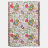 Blumenmuster in Retro Art 2 Decke (Vorderseite Vertikal)