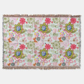 Blumenmuster in Retro Art 2 Decke (Vorderseite)