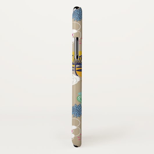 Blumenmuster in Retro Art 3 Case-Mate iPhone Hülle (Hinten/Rechts)