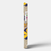 Blumenmuster in Retro Art 3 Case-Mate iPhone Hülle (Rückseite / Links)