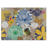 Blumenmuster in Retro Art 3 Schneidebrett (Vorderseite)