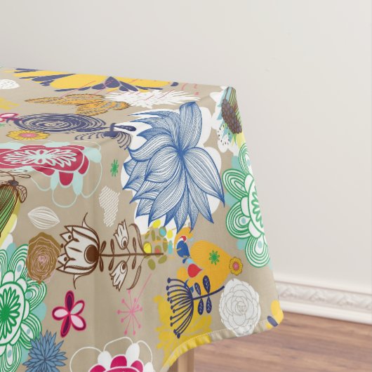 Blumenmuster in Retro Art 3 Tischdecke (Beispiel)