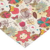 Blumenmuster in Retro Art 4 Kurzer Tischläufer (Ecke)