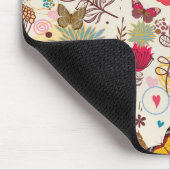Blumenmuster in Retro Art 4 Mousepad (Ecke)