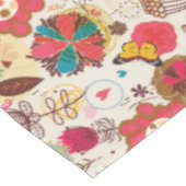 Blumenmuster in Retro Art 4 Tischdecke (Schrägansicht)