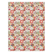Blumenmuster in Retro Art 4 Tischdecke (Vorderseite)