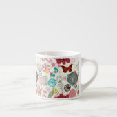 Blumenmuster in Retro Art 5 Espressotasse (Rechts)