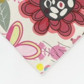 Blumenmuster in Retro Art 5 Fleecedecke (Ecke)
