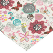 Blumenmuster in Retro Art 5 Kurzer Tischläufer (Ecke)