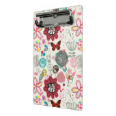 Blumenmuster in Retro Art 5 Mini Klemmbrett (Gewinkelt2)