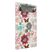 Blumenmuster in Retro Art 5 Mini Klemmbrett (Schrägansicht)