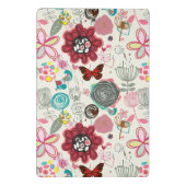 Blumenmuster in Retro Art 5 Mini Klemmbrett (Rückseite)