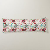 Blumenmuster in Retro Art 5 Seitenschläferkissen (Rückseite)